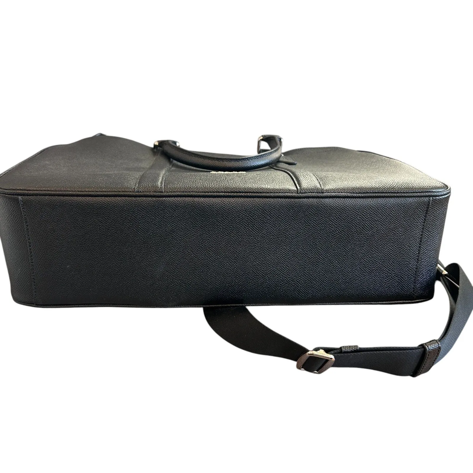 Coach Perry Metropolitan Tote F59141 Black Leather Laptop Briefcase Bag